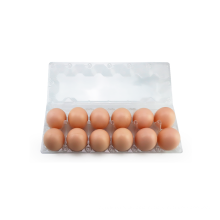 12 holes transparent PET plastic carton blister chicken egg packaging tray egg box